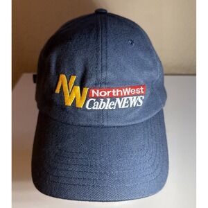 NW Northwest Cable NEWS Station Adjustable Strap Black Hat